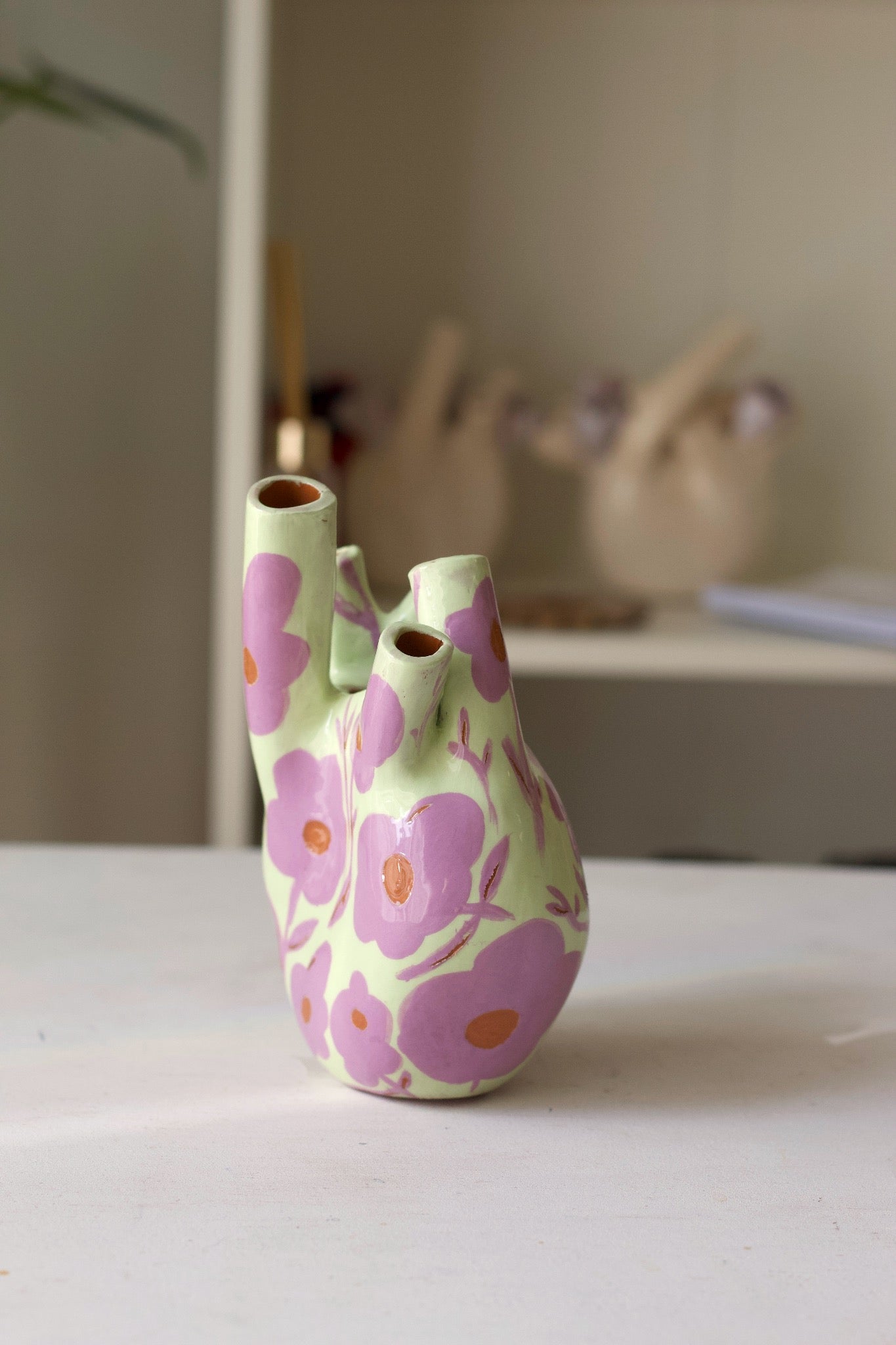 Corazón raro florecido